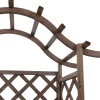 Hochbeet -P66, Pflanz-/Blumenkasten Pflanzkübel Rankgitter Rankhilfe Spalier Holz MVG 138x110x44cm ~ braun ^ MCW Outlet