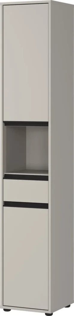 KADIMA DESIGN Hochschrank HAMBURG Soft-Close Modern 33x181x34 cm Steingrau Graphit Online