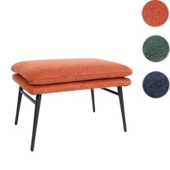 MCW Hocker -L62, Sitzhocker Fußablage Ottomane Polsterhocker, 38x56x40cm Stoff/Textil ~ terracotta-braun Online