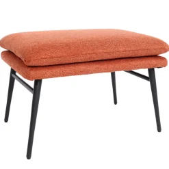 MCW Hocker -L62, Sitzhocker Fußablage Ottomane Polsterhocker, 38x56x40cm Stoff/Textil ~ terracotta-braun Online