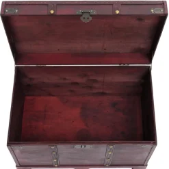 MCW Holztruhe Holzbox Schatztruhe Antibes Antikoptik 49x77x47cm ~ eckig Hot