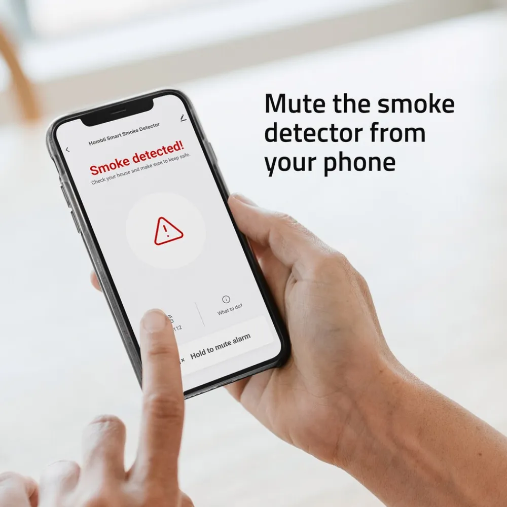 Avanca International BV Hombli smarter Rauchmelder grau