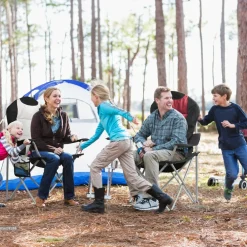 Klappbar Campingstuhl, Hochlehner Angelstuhl, mit Getränkehalter, weiß/ ^ HOMECALL Online
