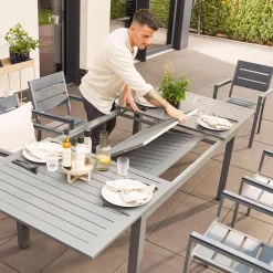Home Deluxe Garten-Sitzgruppe ausziehbar CASA MADERA - 160/240 x 100 cm 2 Stühle Best