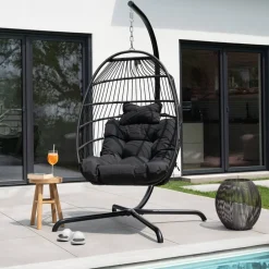 Home Deluxe Hängesessel LOMA – 2 Sitzer Beige Discount