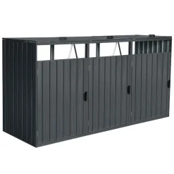 Home Deluxe Mülltonnenbox zweitürig CUBO - 2x 240L Hot