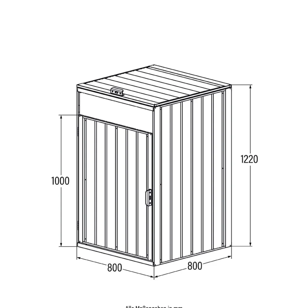 Home Deluxe Mülltonnenbox zweitürig CUBO - 2x 240L Hot
