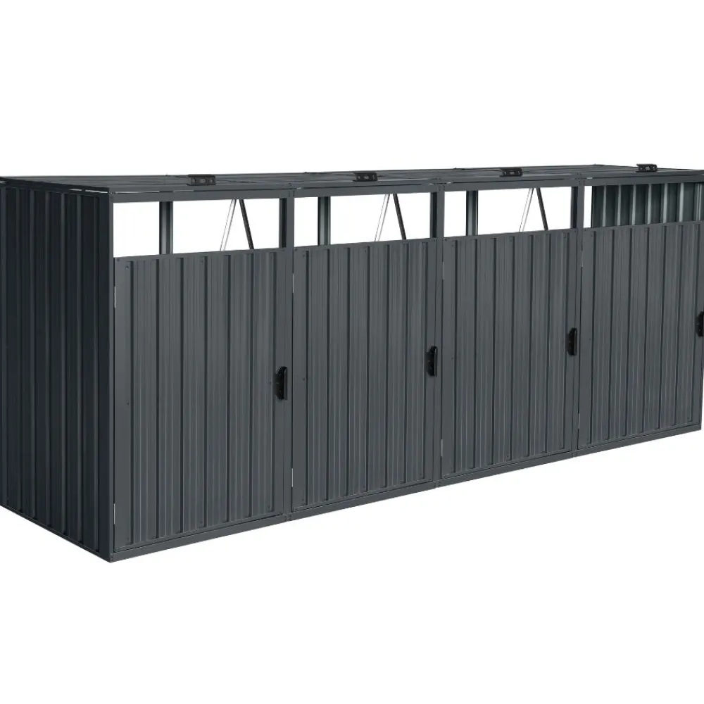 Home Deluxe Mülltonnenbox zweitürig CUBO - 2x 240L Hot
