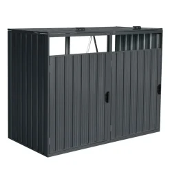 Home Deluxe Mülltonnenbox zweitürig CUBO - 2x 240L Hot