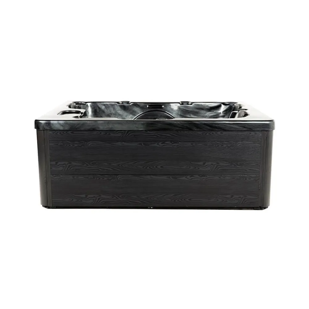 Outdoor Whirlpool BLACK MARBLE PURE - 210 x 160 cm für 3 Personen ^ Home Deluxe