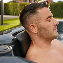 Outdoor Whirlpool BLACK MARBLE PURE - 210 x 160 cm für 3 Personen ^ Home Deluxe