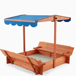 Sandkasten mit Sonnensegel BUDDELKISTE - 110 x 110 cm ^ Home Deluxe Online