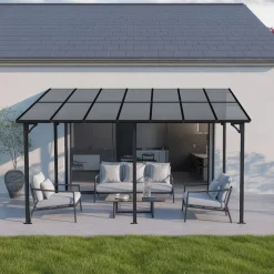 Home Deluxe Terrassenüberdachung ECO Anthrazit - 300 x 420 cm New