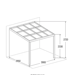 Terrassenüberdachung SOLIS DELUXE - 390 x 295 x cm Grau ^ Home Deluxe Outlet