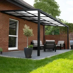 Terrassenüberdachung SOLIS DELUXE - 390 x 295 x cm Grau ^ Home Deluxe Outlet