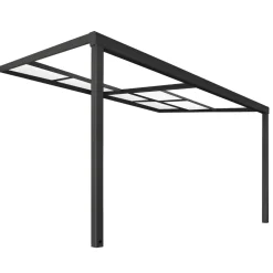 Terrassenüberdachung SOLIS DELUXE - 390 x 295 x cm Grau ^ Home Deluxe Outlet