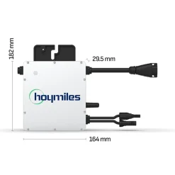 SUNNIVA Hoymiles Mikro-Wechselrichter 400 W HM-400 für Balkonkraftwerk & PV-Anlagen, IP67 wetterfest, 1 MPPT, Micro Inverter Plug & Play Installation Outlet