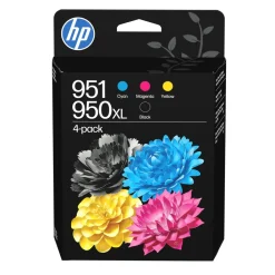 hp Originaltintenpatronen 950XL Schwarz/951 Cyan/Magenta/Gelb (4er-Packung) (C3WK1AE, Kompatibel mit Officejet Pro 8100 ePrinter Serie, Officejet Pro 8600 e-All-in-One Serie, Officejet Pro 251dw Drucker, Officejet Pro 276dw Multifunktionsdrucke Hot