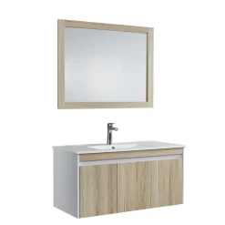 HTI-Living Badmöbel Set Waschtisch, Spiegel, Hängeschrank Outlet