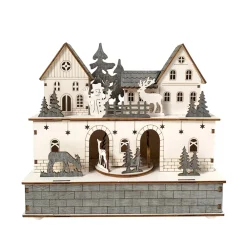 Beleuchtete Weihnachtsszene mit beweglichen Figuren ^ HTI-Living Clearance