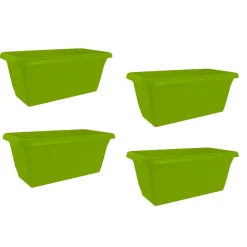 HTI-Living Blumenkasten mit Wasserspeicher 40 cm 4er Set Grün
