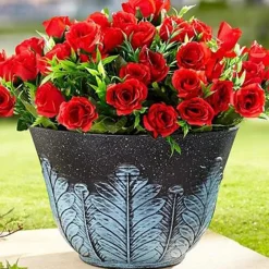 Blumentopf Nessa Feder Blau 3er-Set ^ HTI-Living Discount
