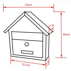HTI-Living Briefkasten Amin Weiß mit Spitzdach New