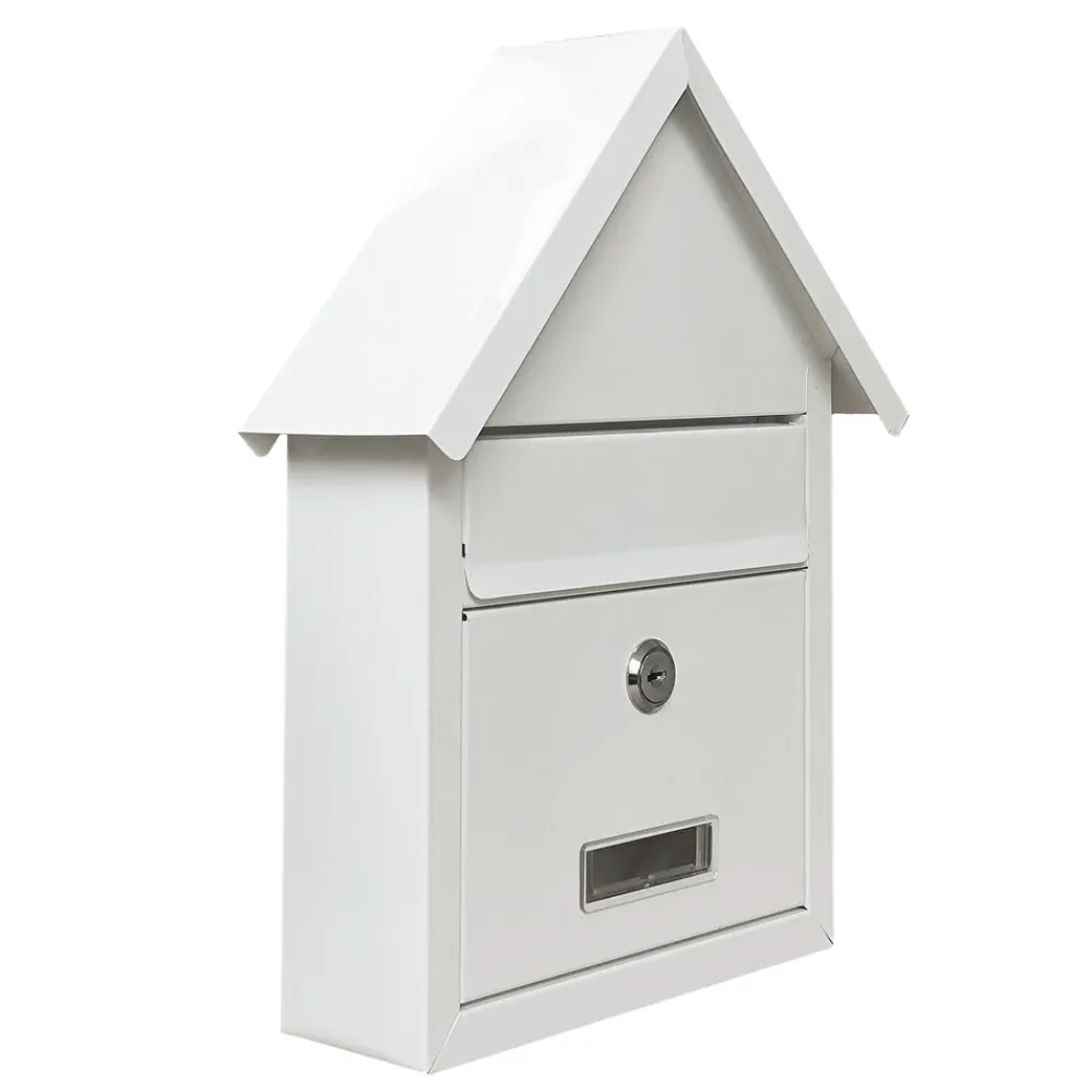 HTI-Living Briefkasten Amin Weiß mit Spitzdach New