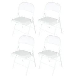 HTI-Living Klappstuhl Wedigo Kunstleder Weiß-Weiß 4er-Set Online