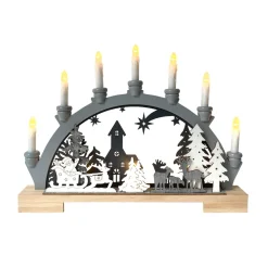 HTI-Living Leuchtbogen Weihnachtsschlitten Grau Discount