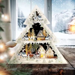 HTI-Living Leuchtspitze Weihnachtsmann zu Besuch Hot