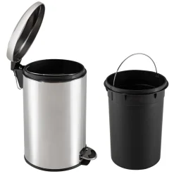 HTI-Living Mülleimer 12 Liter Silber Jannik Hot