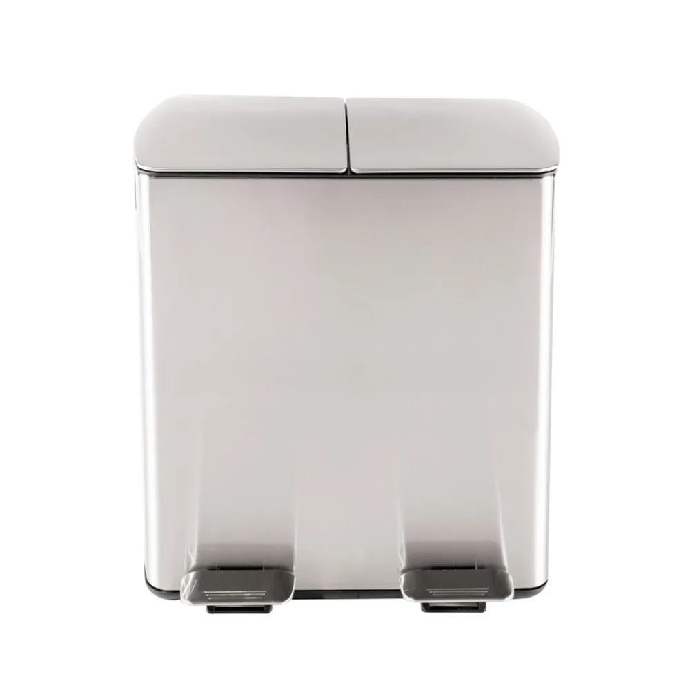 HTI-Living Mülleimer mit 2 Kammern Jannik 40 Liter Silber Outlet
