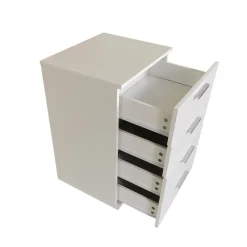Nachtkommode 4 Schubladen Nina Weiß 2er-Set ^ HTI-Living Clearance