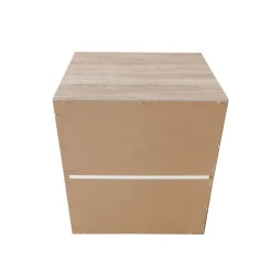 HTI-Living Nachtkommode 3 Schubladen Nina Sonoma Weiß 2er-Set Clearance