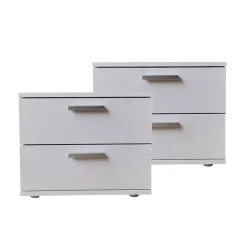 Nachtschrank 2er Set Weiß Nina ^ HTI-Living Online