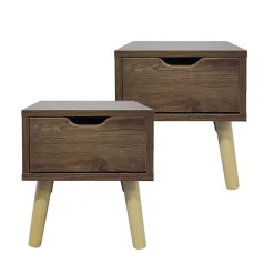 HTI-Living Nachttisch 1 Schublade 2er-Set Thekla Eiche Online
