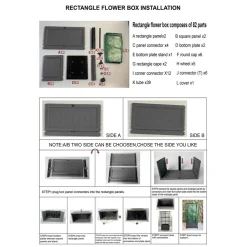 Pflanzkübel mit Rankgitter und Folienabdeckung Nessa 60x30 cm ^ HTI-Living Sale