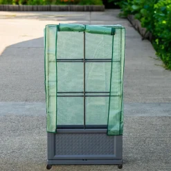 Pflanzkübel mit Rankgitter und Folienabdeckung Nessa 60x30 cm ^ HTI-Living Sale