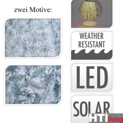 Solarlampe Blattmuster ^ HTI-Living New