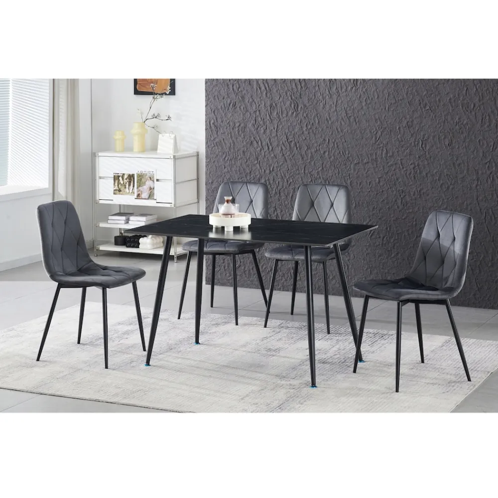 Stuhl Mesa Eco Velvet Grau ^ HTI-Living New