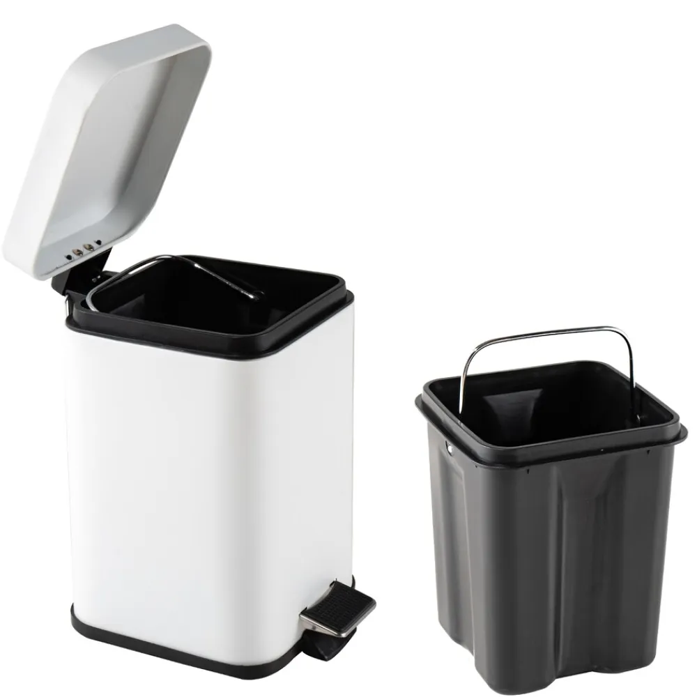 Treteimer eckig Jannik 3 Liter Weiß ^ HTI-Living Online
