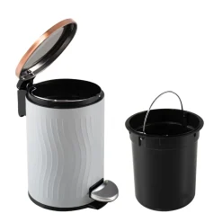 Treteimer 3 Liter Grau Kupfer ^ HTI-Living Best