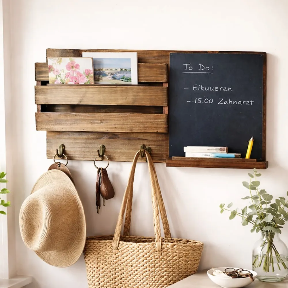 HTI-Living Wandorganizer mit Tafel Natur Lino