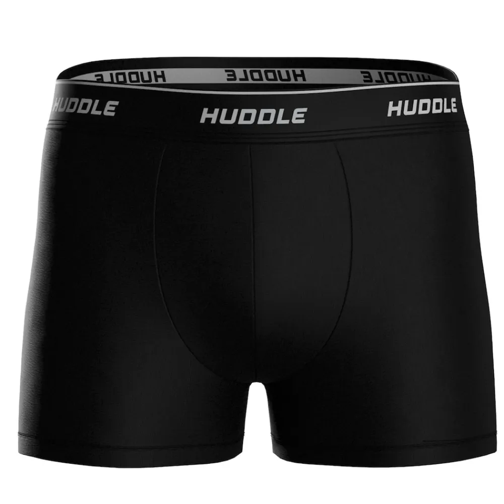 Huddle 3pk Boxers Herren Boxershort Schwarz Discount