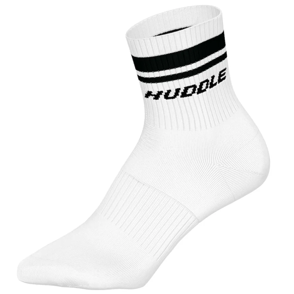 Huddle 6pk Short Crew Socks Double Stripe Unisex Socken Weiß Best