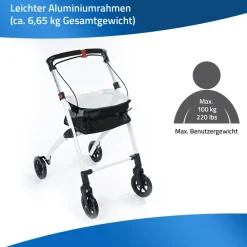 Ridder Indoor-Rollator / Wohnraumrollator Pit weiß Best