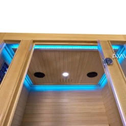 Artsauna Infrarotkabine Nyborg S120K – Infrarotsauna 2 Personen –LED-Farblicht, 5 Keramik- 1 Flächenstrahler Sale