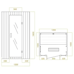 Artsauna Infrarotkabine Nyborg S120K – Infrarotsauna 2 Personen –LED-Farblicht, 5 Keramik- 1 Flächenstrahler Sale