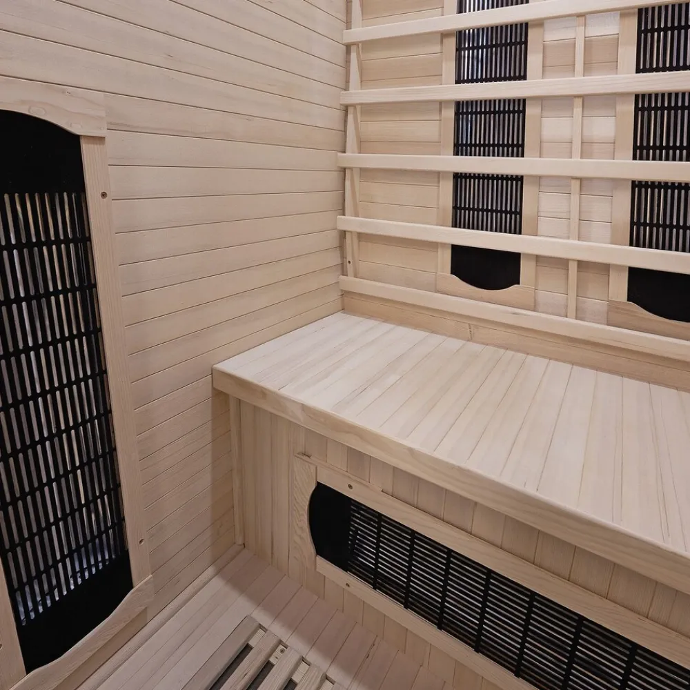 Artsauna Infrarotkabine Nyborg S120K – Infrarotsauna 2 Personen –LED-Farblicht, 5 Keramik- 1 Flächenstrahler Sale
